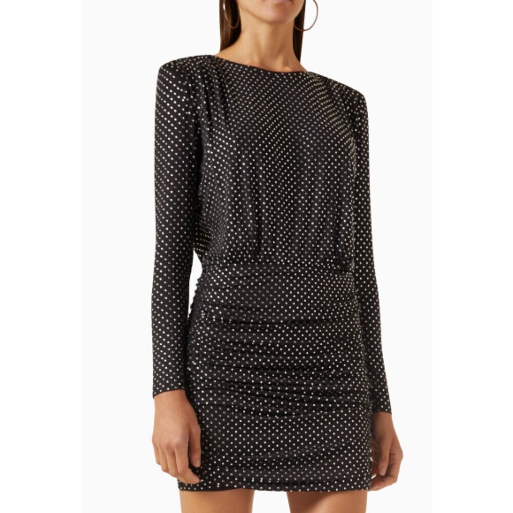 Veronica Beard 'Jessel' Ruched-Jersey Crystal-Embellished Mini-Dress